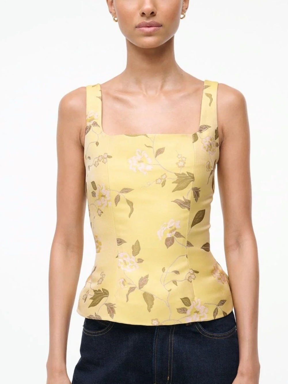 STAUD Yellow Tank Top
